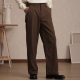 秋冬松紧腰复古通勤直筒百搭美拉德老钱风休闲裤 西裤