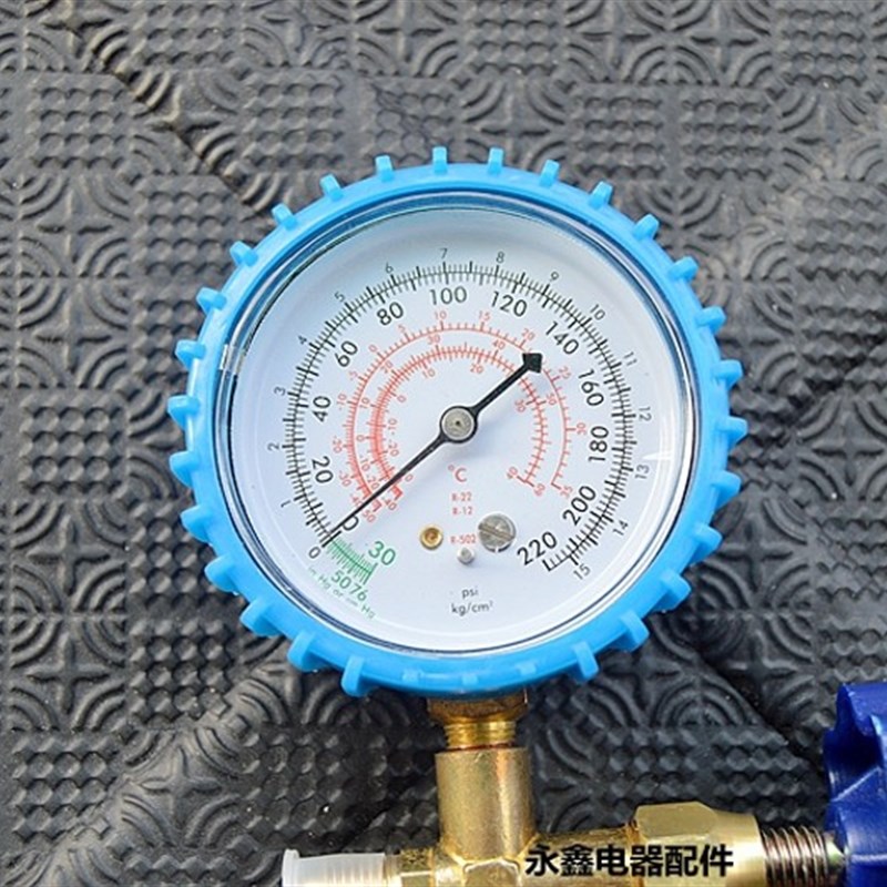 466单表阀 R22R134汽车冰箱空调加氟表雪种表冷媒表压力表加液表