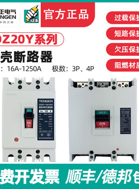 天正DZ20Y塑壳断路器3300空气开关3P三相100A 225 400A 630A 380V