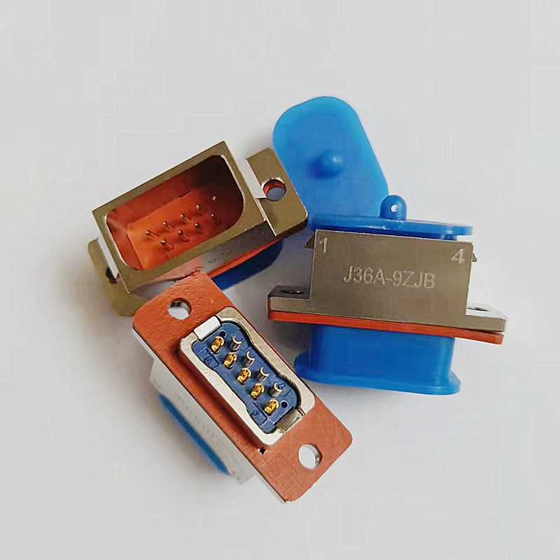 J36A-9ZJB  J36A-9ZKB 矩形连接器 9芯插座焊杯式 接插件 插头