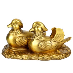 铜鸳鸯戏水摆件 铜鸳鸯摆件y 铜心形鸳鸯摆件 同行鸳鸯摆件