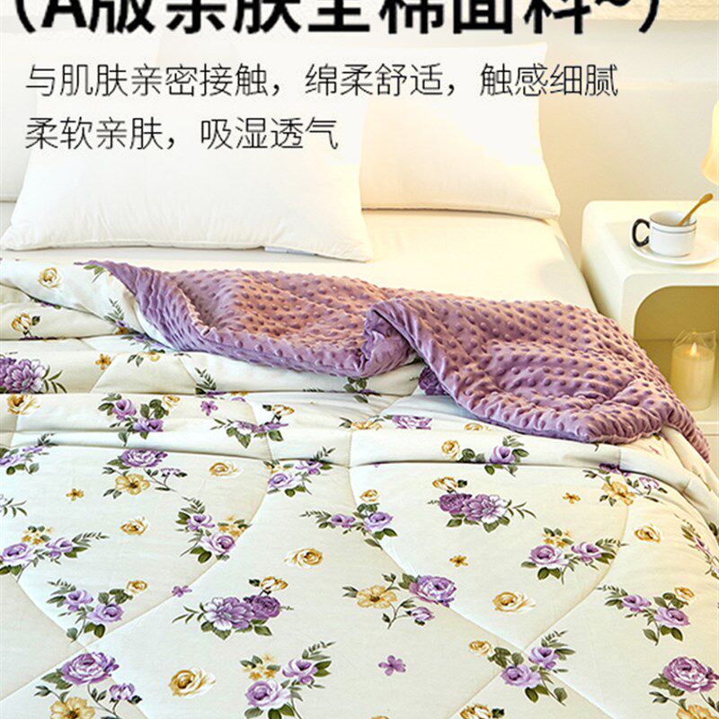 a级豆豆被春秋季空调被机洗被芯N加厚冬季被单双被