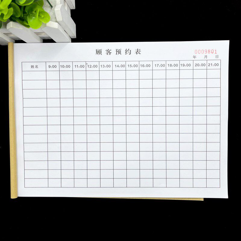 vip顾客预约信息记录登记本美容院通用护肤档案预约表格预约本