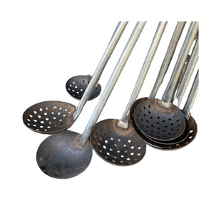 加厚钢板漏勺 大铁勺1.2米长柄捞渣勺H笊篱下水道淤泥掏粪挖洞勺