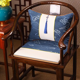 新中式红木坐垫实木家俱沙发垫太师椅圈椅椅垫防滑四季通用座垫子