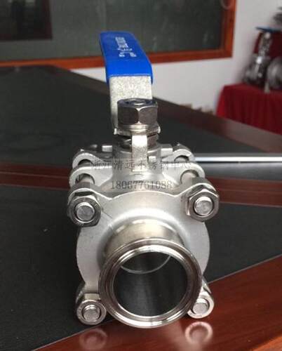 304不锈钢3片式3pc快装球阀316三片式Q11F-16-64P卡盘25 DN100