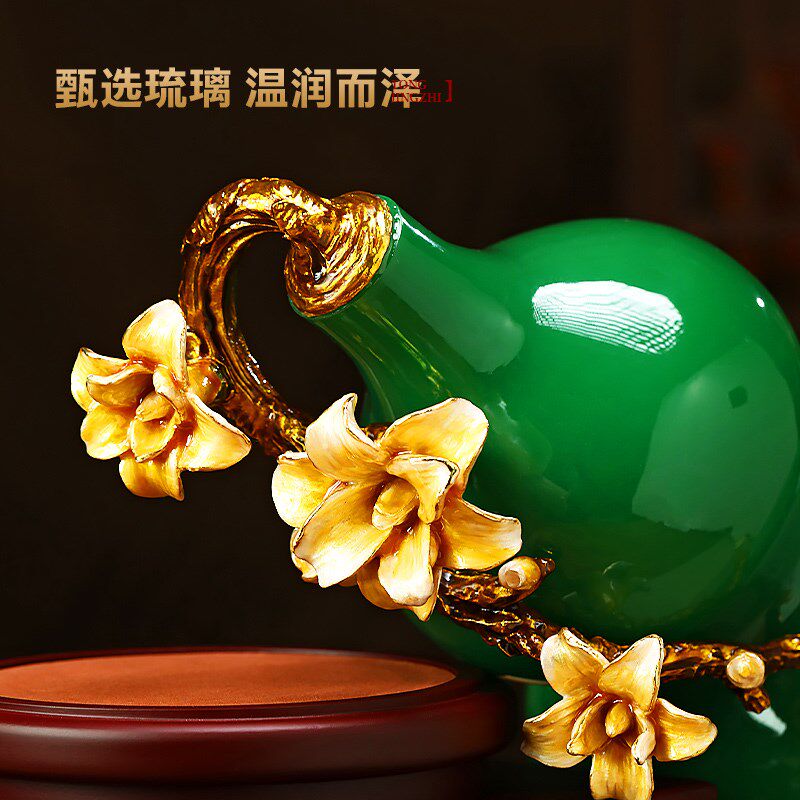 福禄吉祥葫芦摆件琉璃招财客厅入户玄关博古架P酒柜装饰品乔迁礼