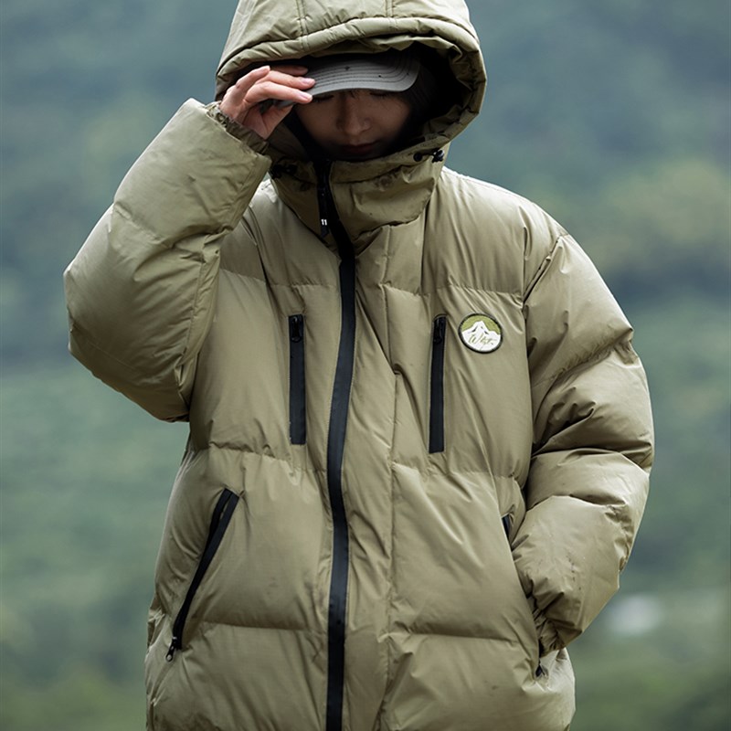 冬季山系户外加厚棉服男连帽潮半高领外套宽松休闲面包服中性风女