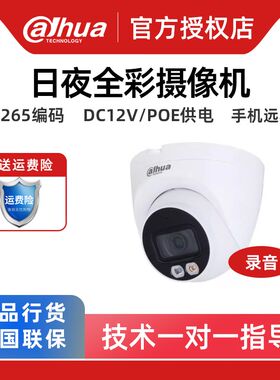 大华200万400万500网络摄像机高清日夜全彩夜视室内半球监控头
