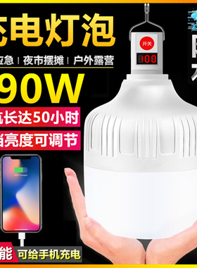 充电灯泡led家用应急灯超亮户外夜市灯摆地摊灯无线可移动照明灯