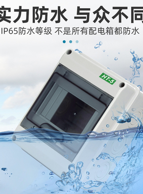 驰禾防雨家用防水配电箱开关盒户外室外漏电保护明装塑料空开盒子