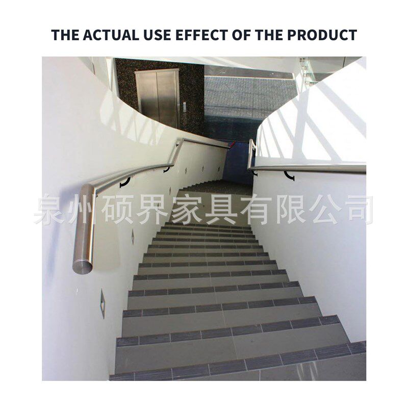 重型扶手支架黑色方基扶手支撑硬件支架安L装在墙壁上楼梯扶手支