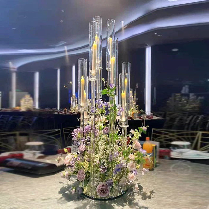 10头简约现代网红婚庆婚礼道具水晶烛台酒店样板房家用装饰摆饰