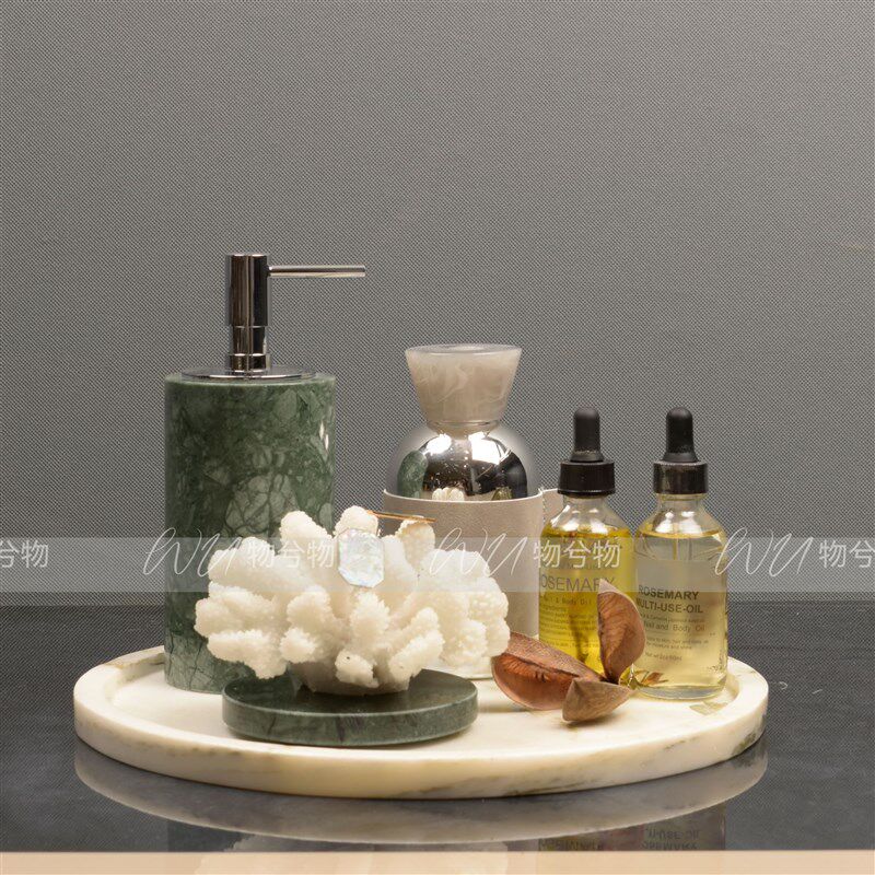 WU 物兮物 绿色自然植物卫浴托盘香薰组合样板房展厅家居饰品摆件