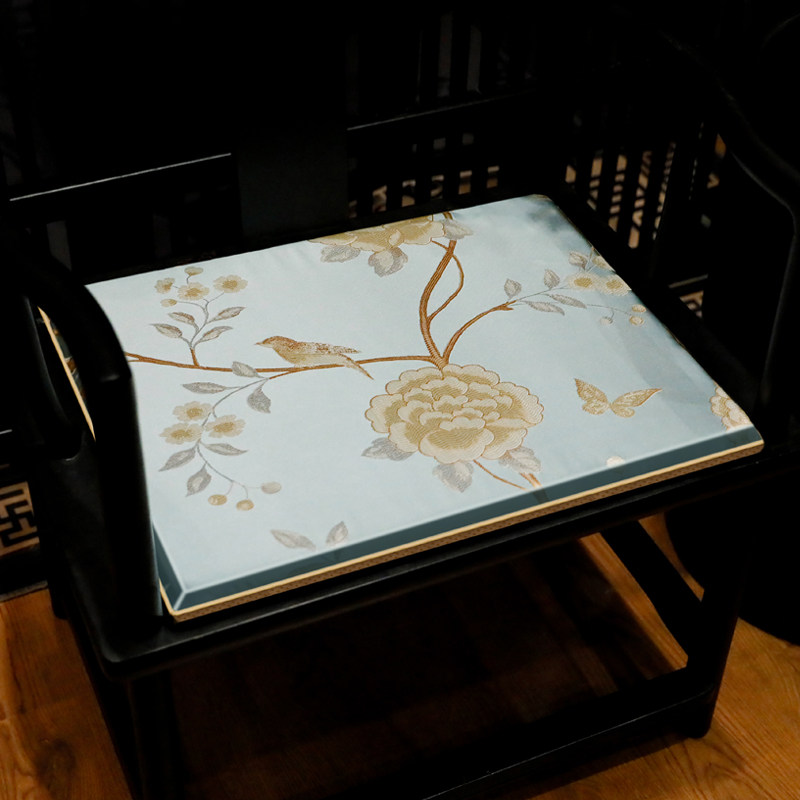 中式椅子垫子坐垫椅垫实木餐桌椅圈椅太师椅M座椅靠垫防滑茶椅座