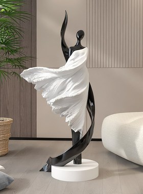 轻奢人物抽象艺术落地摆件客厅沙发电视柜旁家居装饰品雕塑高级感