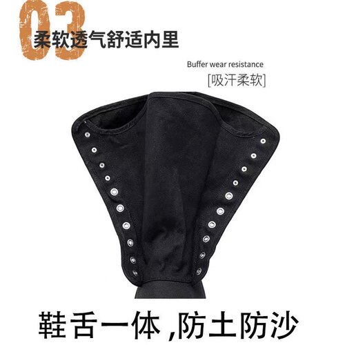 马丁靴男高帮帆布鞋户外鞋舌一体防D土沙漠靴防滑登山鞋工装靴46
