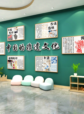 幼儿园墙面装饰环创主题成品中国非物质H传统遗产文化教室布置贴