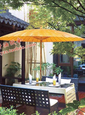 泸州超大型太阳伞 户外庭院沙滩伞 文I化吊顶伞 素色大红油纸伞