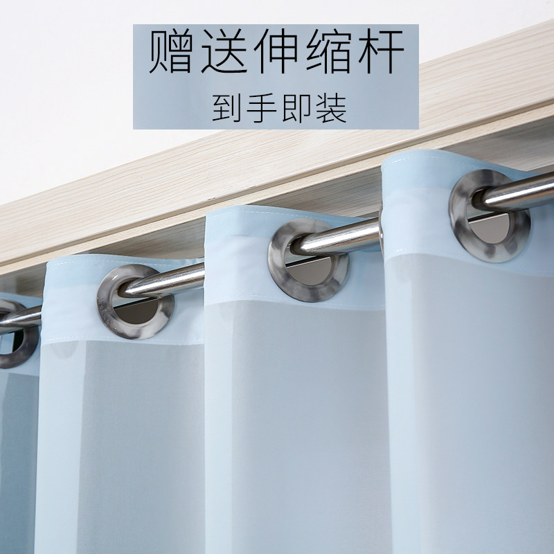雪纺纱门帘布艺隔断帘夏季家用卧室客厅厨房Q防蚊空调门帘免打孔