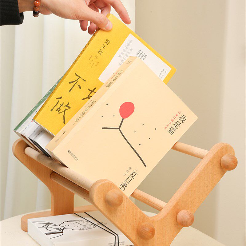 定制实木木质可爱儿童学生办公y家居桌面可拆卸收纳书立架书挡书