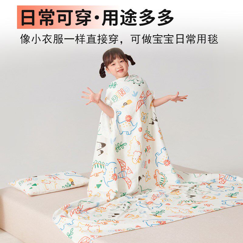 儿童夏凉被纯棉全j棉可机洗空调被婴儿防踢被子2025新款a类母婴级