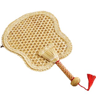 中式手工制作麦秆扇编织大蒲扇子随身G老人儿童中国风麦秸扇草编