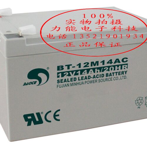 利达华信火灾报警控制器蓄电池12V14AH/20HR消防主机备用蓄电池