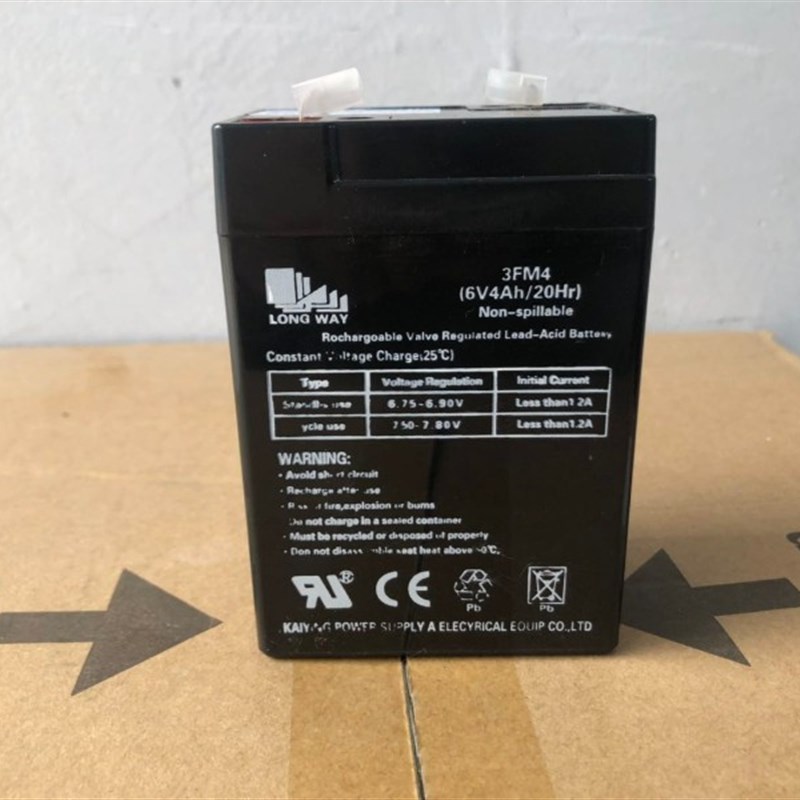 LONGWAY 3-FM-4(6v4AH/20HR)宝宝儿童电动车蓄电池电瓶电子秤台秤