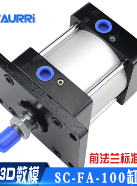 带FA底座标准气缸SC-FA100x25/50/75/100/125/150/175/200/250-S