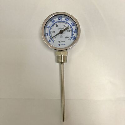 直径62mm 温度100度 径向 立式 双金属温度计 固定外螺纹G1/2 313