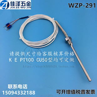 热电阻PT100 热电阻WZP 291 4分牙温度探头 热电偶 温度传感器