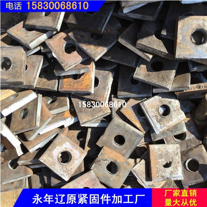 厂家直销加大加厚方垫片 圆孔正四方形平垫 铁板止水螺杆专用垫片