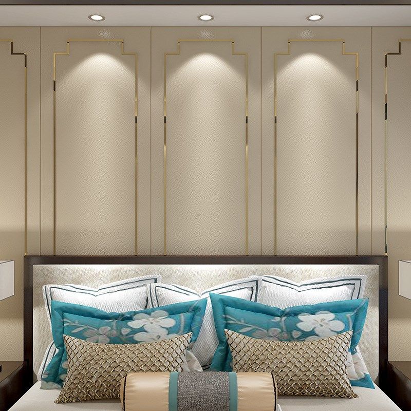 硬包电视a背景墙 酒店客厅影视墙装饰卧室软包 不锈钢背景墙壁画