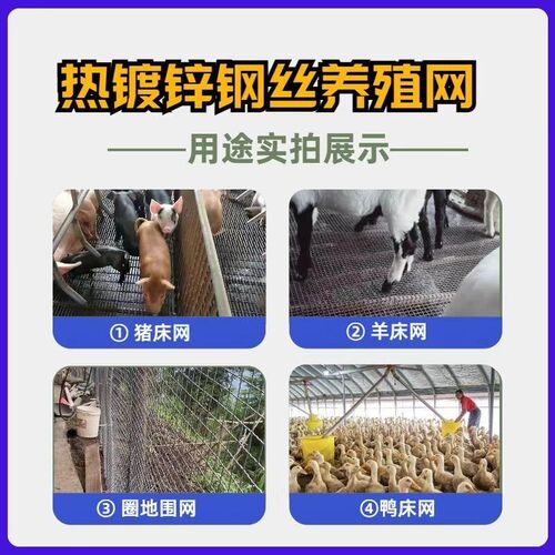 加粗加密热镀锌筛网钢丝网防锈网片养殖漏粪网工业波X浪防护围栏