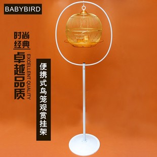饰铁艺架子 圆圈复古鸟笼置物架 装 鸟笼挂架