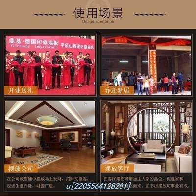 生肖摆件马上g发财白菜摆件工艺品摆设客厅装饰品大号霸气开业礼