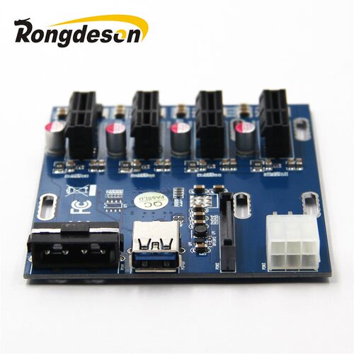 工厂 PCI-E转四个mPCI-E 接口转接卡 PCI-e转4个PC-Ie卡槽扩展卡