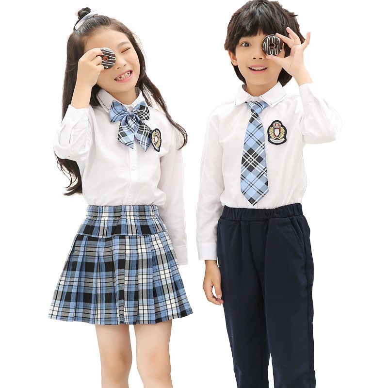 幼儿园园服春秋装新款r英伦风儿童校服长袖衬衣套装中小学生班服