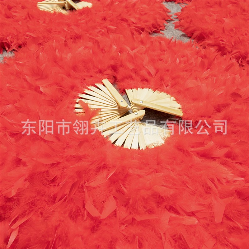 新款超大蓬松火鸡m羽毛扇舞台表演舞蹈活动装饰火片羽毛红色扇子