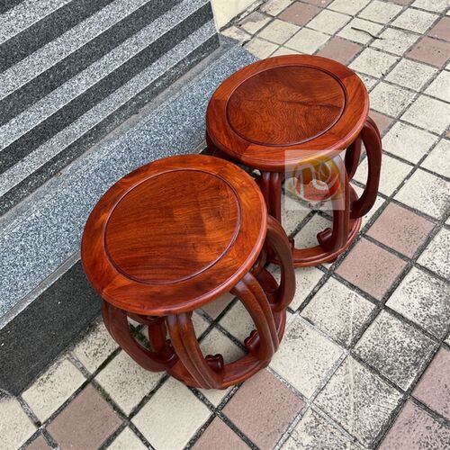 缅花花梨木鼓凳h八足鼓凳实木中式圆凳榫卯结构大果紫檀红木家具