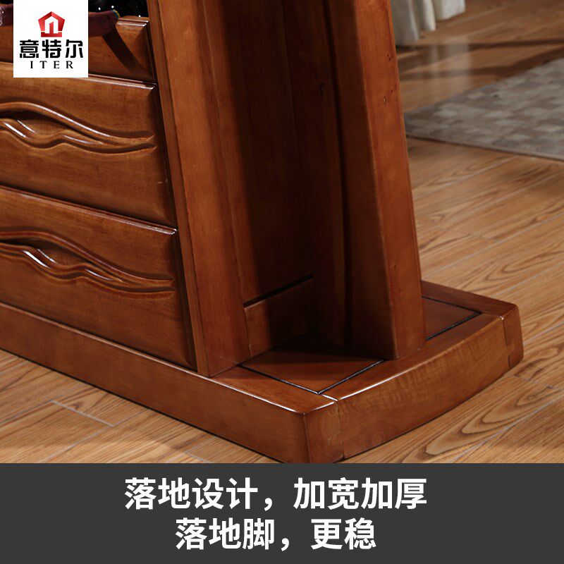 屏风柜实木玄e关柜酒柜隔断柜双面中式进门装饰客厅现代简约间厅