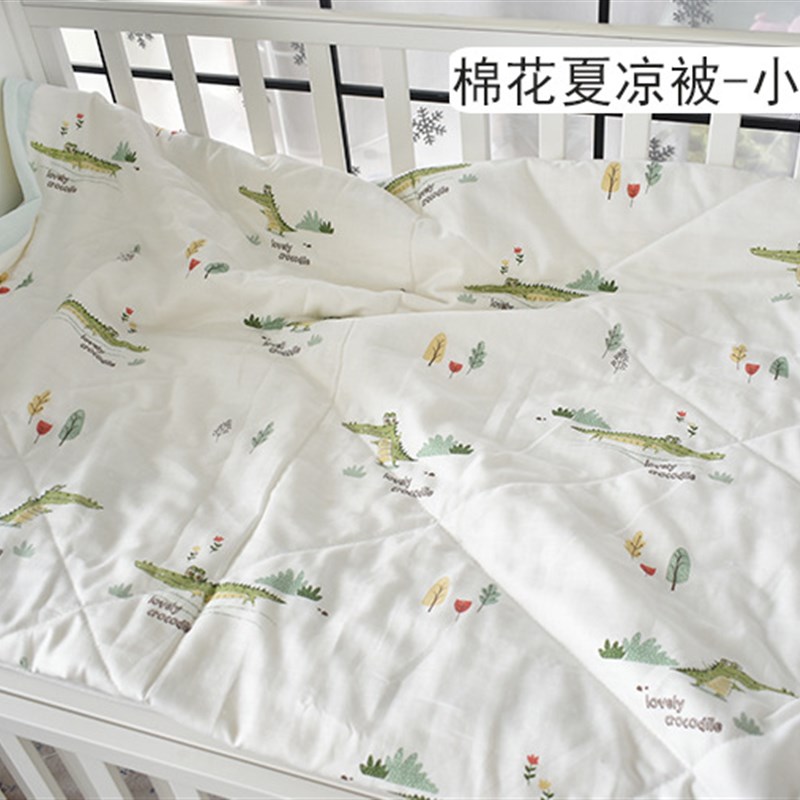 双层纱布薄被儿童夏被婴童薄被卡通夏凉被空T调被新疆长绒绵
