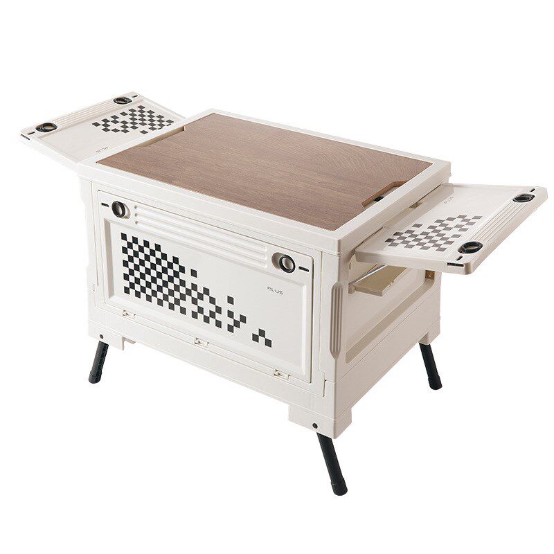 户外露营装c备用品收纳箱子汽车后备箱折叠免安装车载用品收纳桌