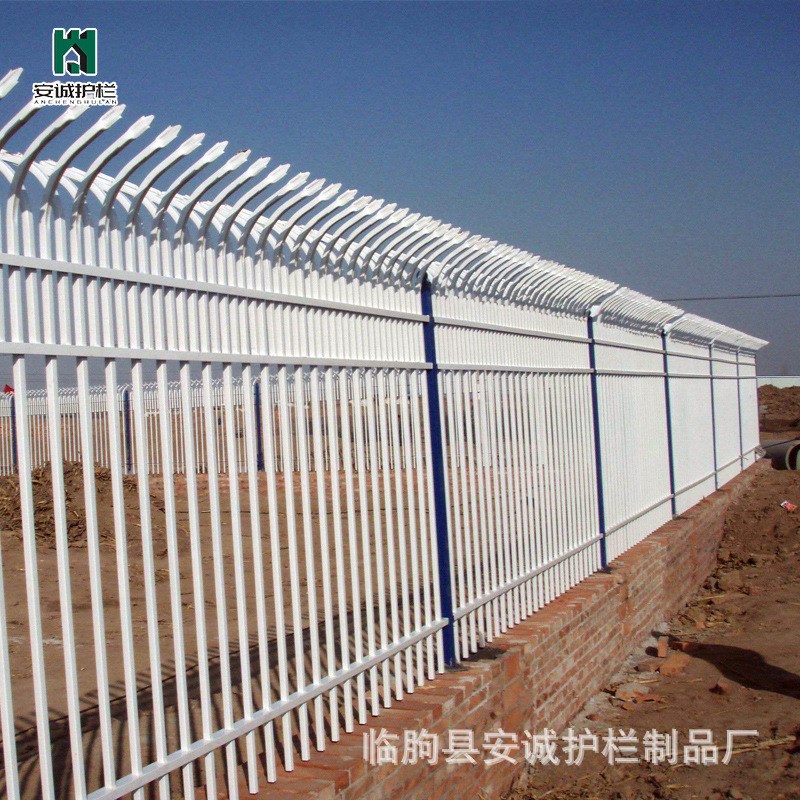 厂区围墙护栏g 双向防攀爬围栏 立柱工厂外围护栏 镀锌方管