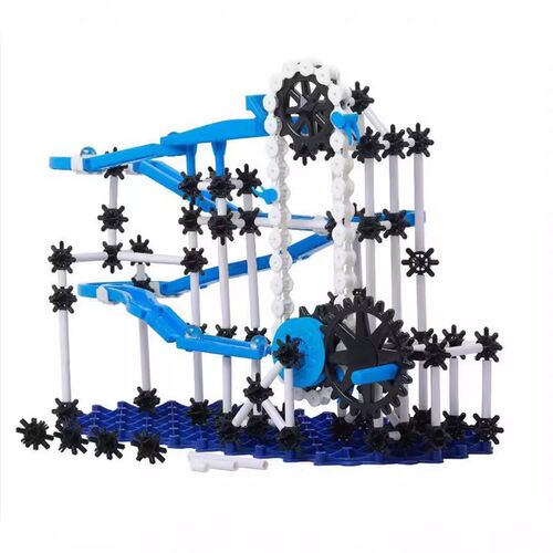 过山车轨道拼装玩具DIY积木齿轮N拼装滚珠益智玩具