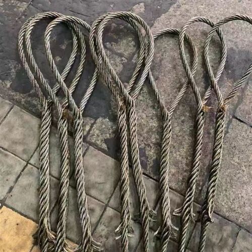 双扣编头插编钢丝绳起重吊装用吊车钢丝绳O工地起吊索具插编头