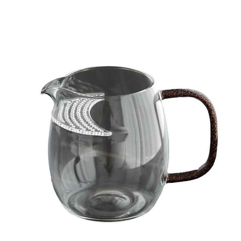 月牙公道杯分茶器茶海加厚玻璃泡茶器带过滤茶壶大号简约创意茶具
