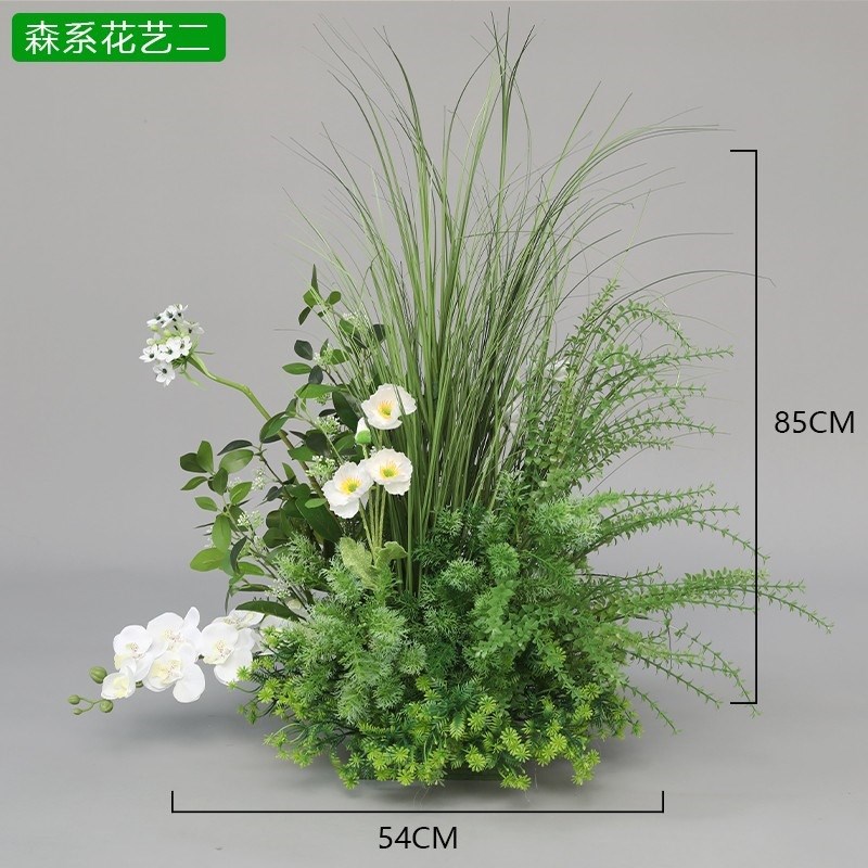 花婚礼装饰路引道具花艺婚庆森系绿植地花排造景场.景布置假花
