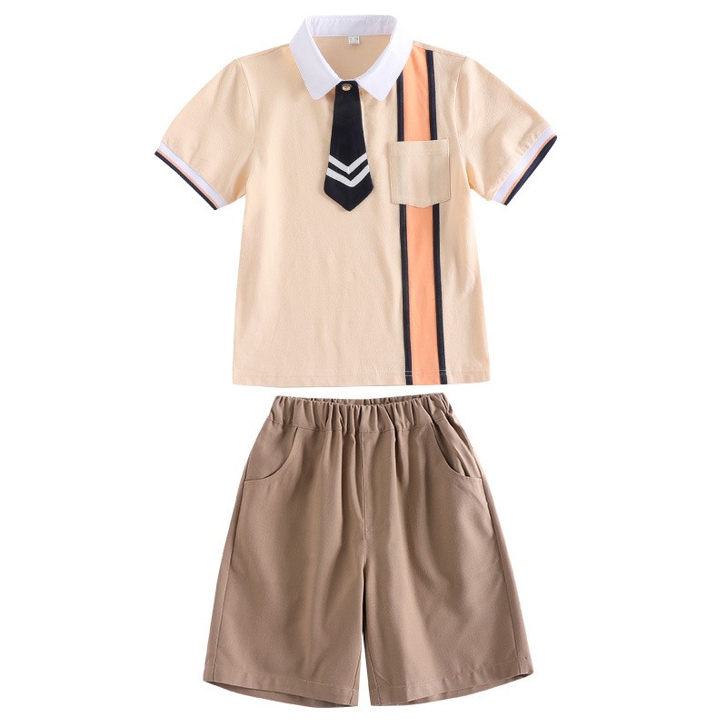 幼儿园园服夏装儿l童校服套装小学生夏季班服英伦学院风毕业照服